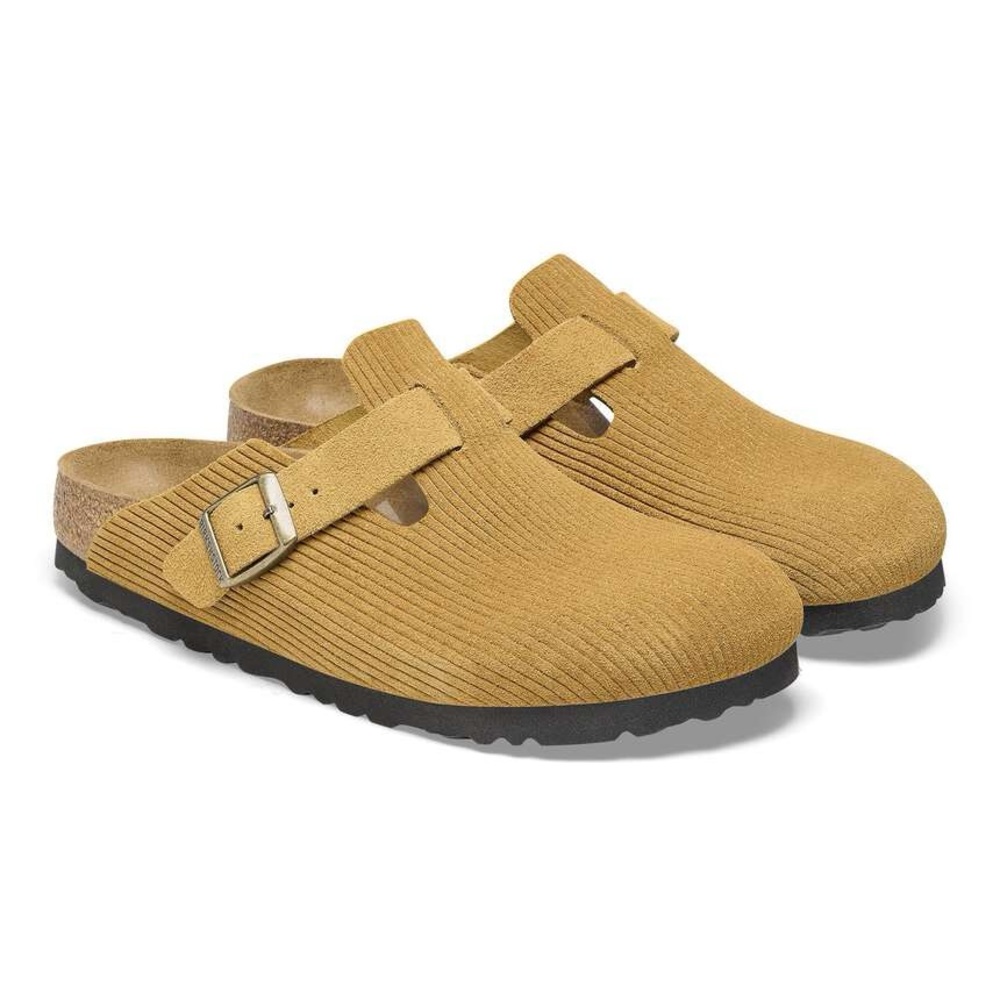 NWOT Birkenstock Boston Suede Corduroy Embossed Clogs